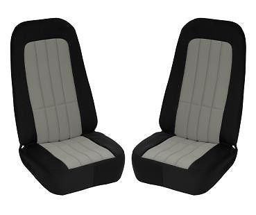 1970-1978 corvette neoprene seat covers - black - gray insert