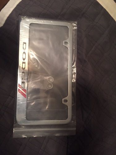 Crome dodge license plate frame