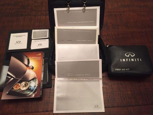 Oem 2008 infiniti m35 m45 complete owner&#039;s manual set navigation w/case