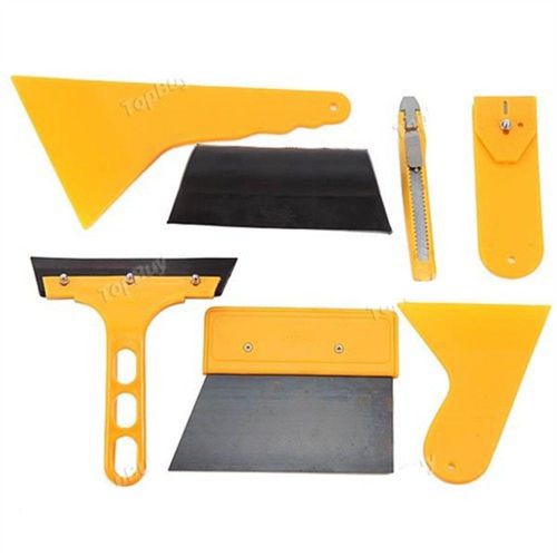 7pc scraper tool kit for car vehicle window film wrap cleaning wrapping squeegee