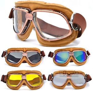 Aviator pilot cruiser motorcycle scooter for harley goggles glasses retro helmet