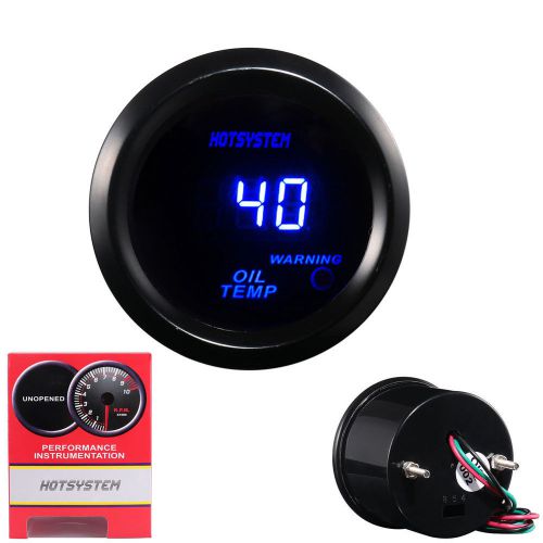 Hotsystem black 2&#034; 52mm digital led oil temperature gauge meter #2