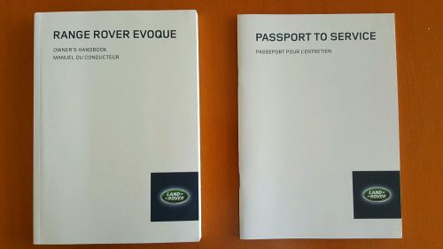 Range rover evoque 2014 owners manual set. 5 door or coupe!