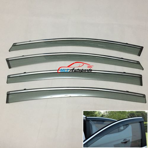 Window sun rain visors deflector guard shield pu for hyundai elantra avante 2016