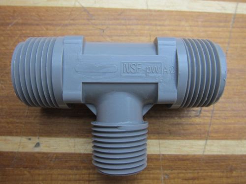 Zurn pex qt443t 3/4&#034; x 3/4&#034; x 1/2&#034; coupling tee qicktite plumbing fitting (5)