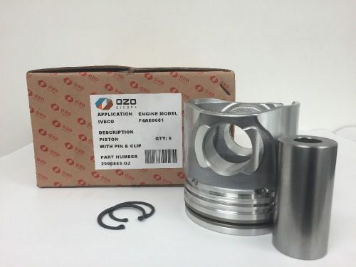 2996853-oz / piston std with pin &amp; clip iveco f4ae0681 / tector 102mm / set of 6