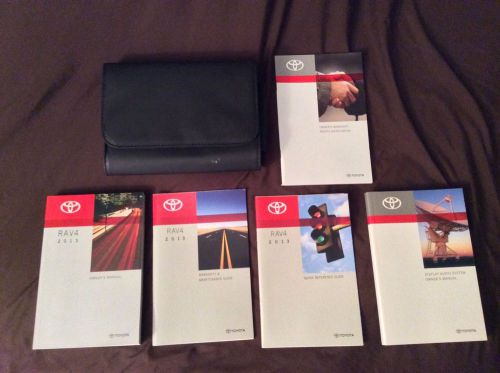 2013 toyota rav4 owners manual set + nav book w/toyota case-fast free shipping!