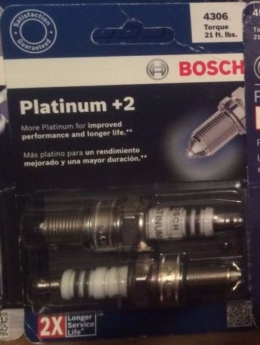 Bosch platinum 4306-2 (brand new, includes 2 new spark plugs)