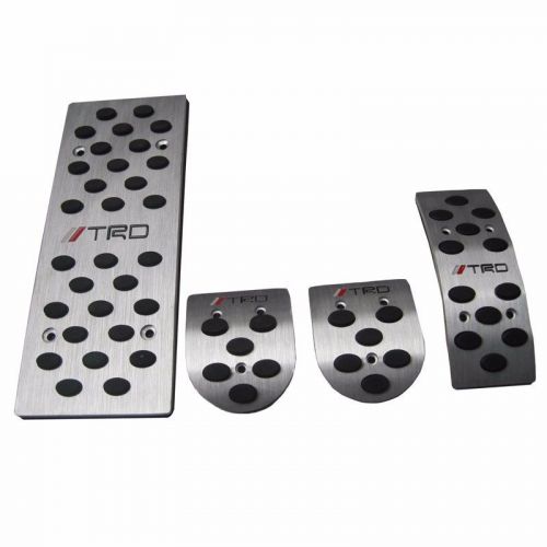 Aluminium mt fuel brake footrest trd pedal pad for toyota corolla rav4 yaris