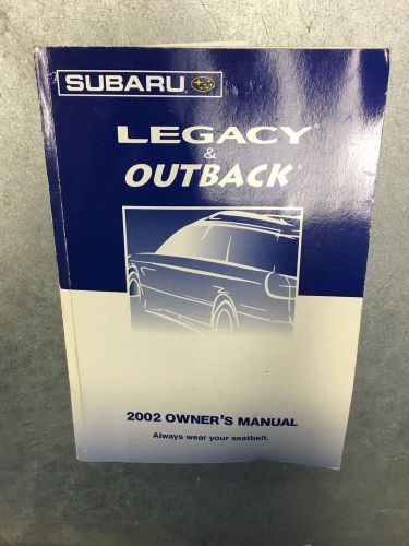 Subaru 2002 owners manual