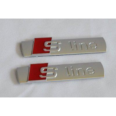 Audi s line chrome fender emblems 2 pcs 