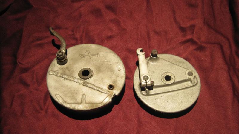 1972 maico mc 400 front & rear  brake drums