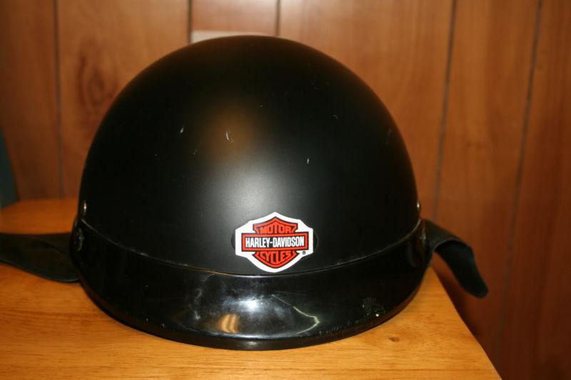 Harley davidson matte black half helmet xl 