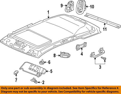 Dodge oem 5057773aa interior-roof-outer bracket