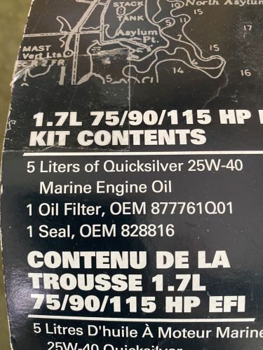 Quicksilver mercury oil change kit w/ filter  25/30hp efi 4-stroke 8m0081911 new