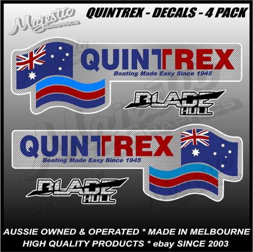 Quintrex - blade  hulls - set of 4 decals - boat decals