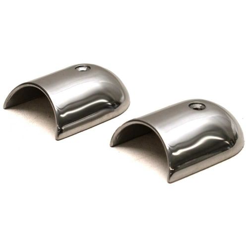 Cruisers boat rub rail end caps v2182800 | 2 3/8 inch stainless (pair)