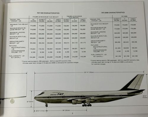 Boeing 747 general description marketing brochure airplane 1972 d6 - 13050-956r