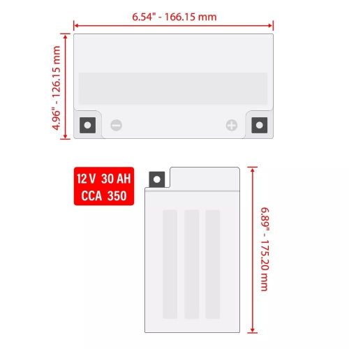 Agm battery for seadoo gti 130 / gti 130 se 2009-2015