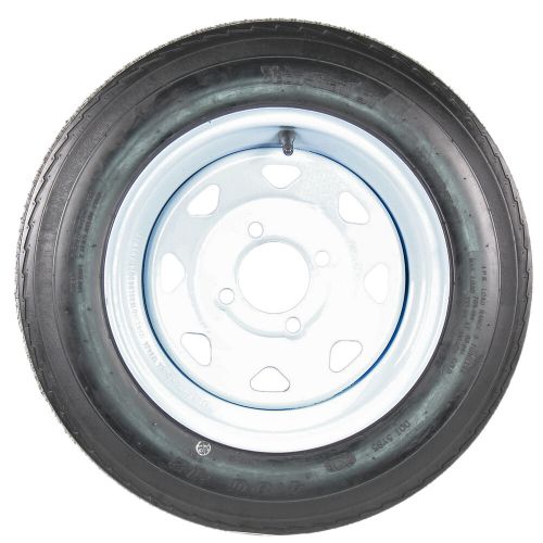 2-pack trailer tire on rim 4.80-12 12 in. load c 4 lug white spoke wheel