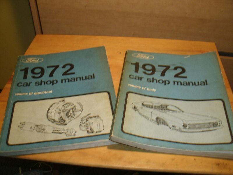 1972 complete car line 2 volume shop manual set (vol.3 & 4)