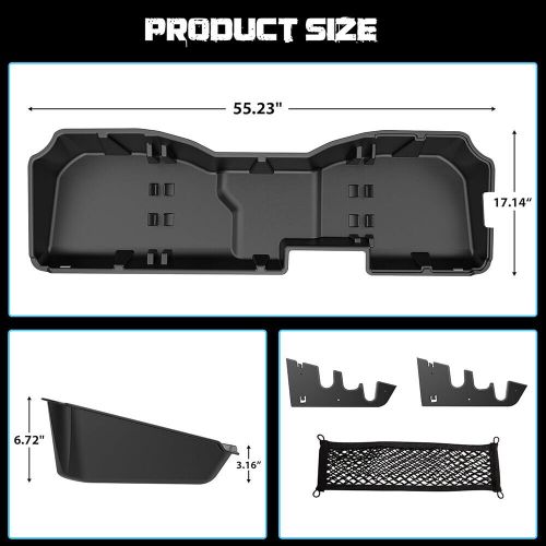 Underseat storage cargo box for chevy silverado 1500 crew gmc sierra 2014-2019