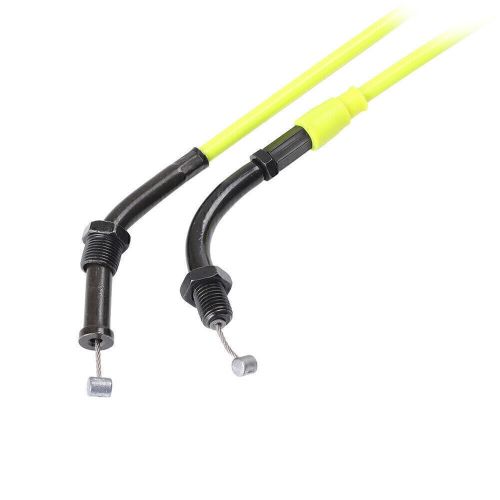 2x yellow motorcycle throttle cables for honda 1999-2016 10 11 cb400vtec 1/2/3/4