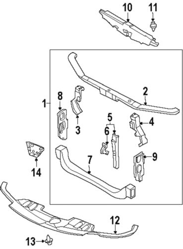 Genuine mitsubishi upper tie bar brace mr927905