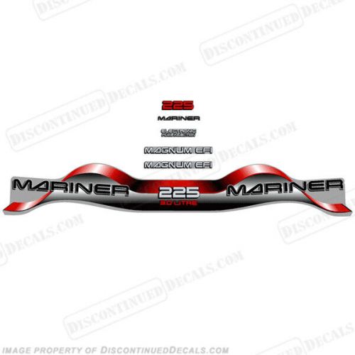 Fits mariner 225hp 3.0 magnum efi decal kit - red