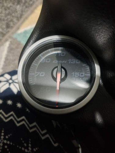 Defi turbo &amp; water temp gauge 52mm with subaru pillar pod newage, genuine.