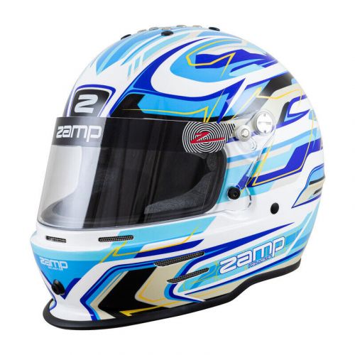 Zamp h753c4456 rz-42y youth racing helmet 56cm white &amp; blue snell cmr2016