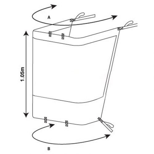 Boat clear hood t-top enclosure spray shield spray curtain for consoles over set