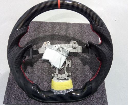 Hydro dip carbon fiber perforated steering wheel for infiniti g37 g37x 2008-2013