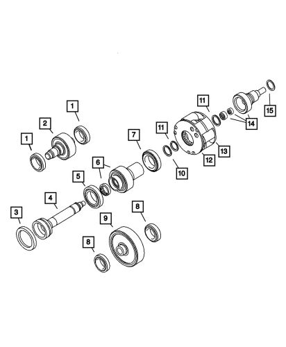 Genuine mopar transfer case output shaft 5143669aa