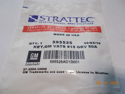 6 new strattec security uncut gm vats keys #2, 4, 6, 10, 14, 15 grv 50a