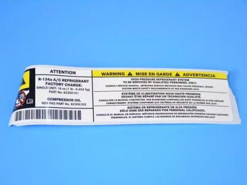 Genuine mopar a/c spec label 5058631aa