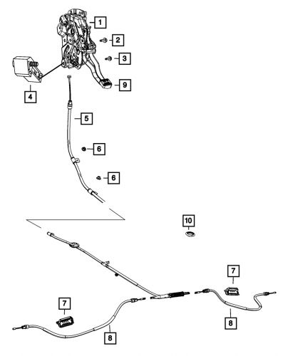 Genuine mopar parking brake cable 52124961ah