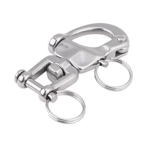 Easy install stainless steel jaw swivel snap shackle for boat spinnaker halyard