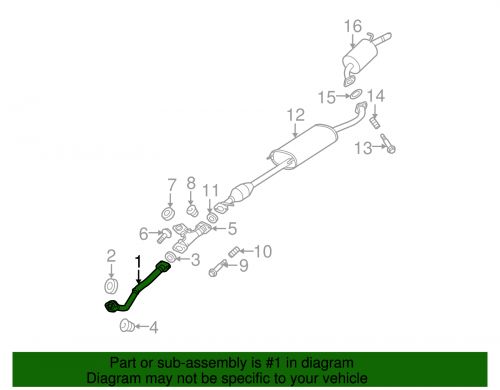 Genuine toyota front pipe 17410-20450