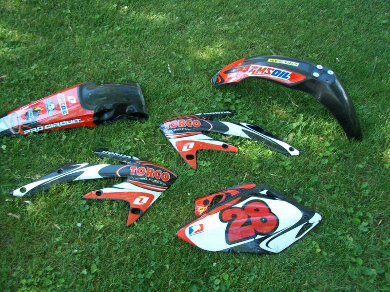 Honda crf 450 r dirt bike black plastic kit/set