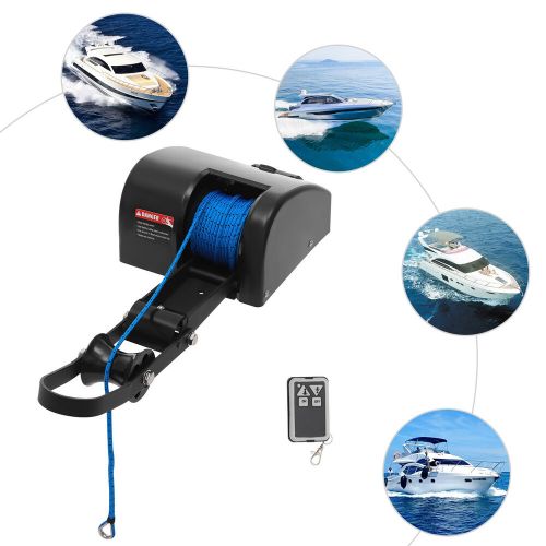 Boat marine electric anchor winch boat winch with anchor roller &amp; remote control