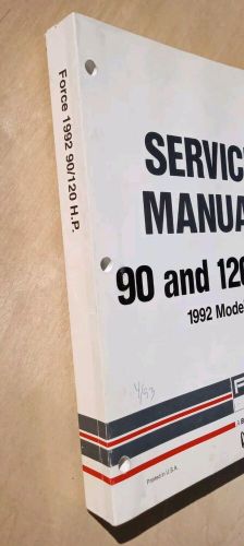 Force outboards service manual force 90 and 120 h.p. 1992 model  (90-823267 992)