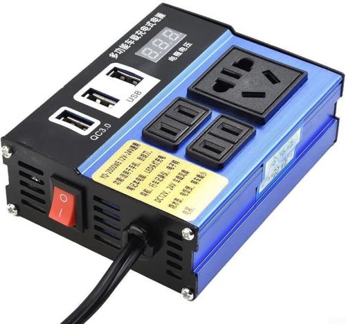 Car power inverter dc 12v 24v to dc 110v 220v 3 ports