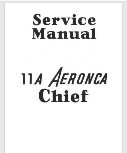 Aeronca chief 11a service manual on &#034;cd/dvd*