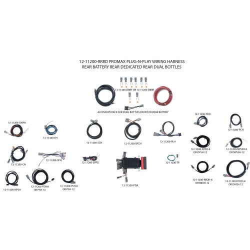 Promax plug-n-play wiring harness - battery rear – dedicated rear- rear bottle