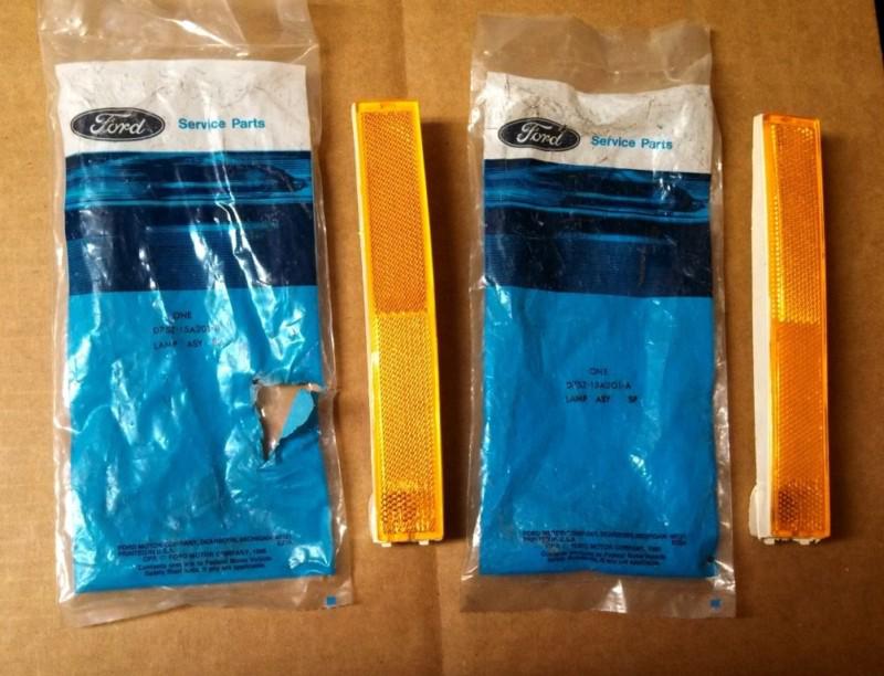 Nos 1977 1978 1979 ford thunderbird front amber side marker lamps