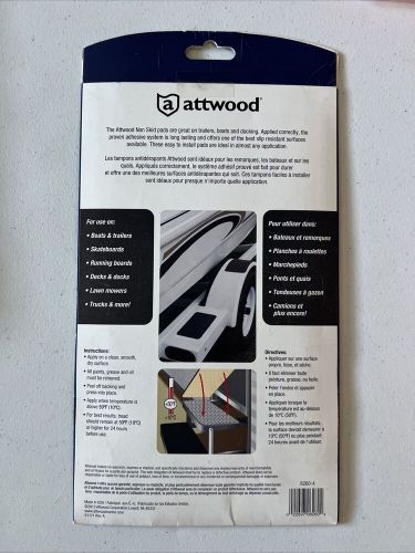 Attwood marine non-skid pads 100 grit 2 self adhesive 6”x12” pads 6260-4 new