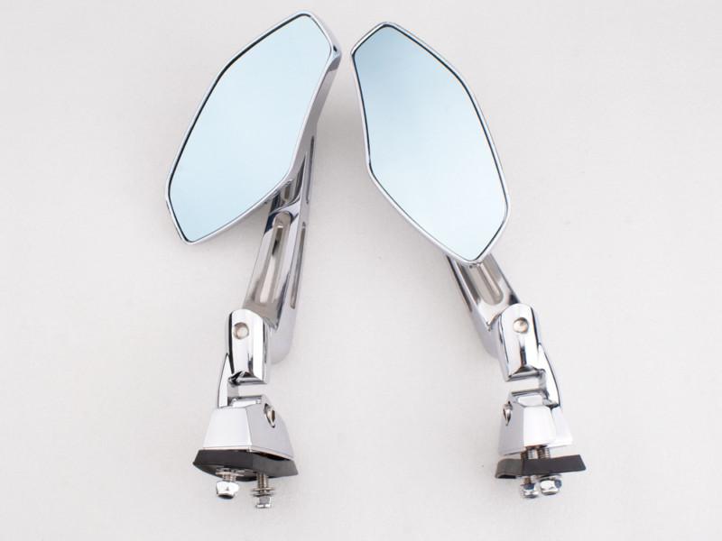 Chrome motorcycle mini mirrors for suzuki gsxr 750 600 1000 katana hayabusa new