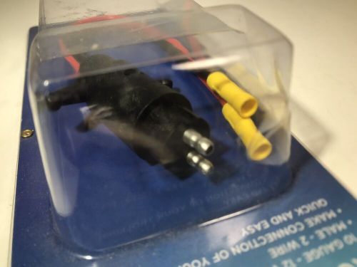 Marine raider trolling motor plug male 2-wire 10 gauge 12 volt nip