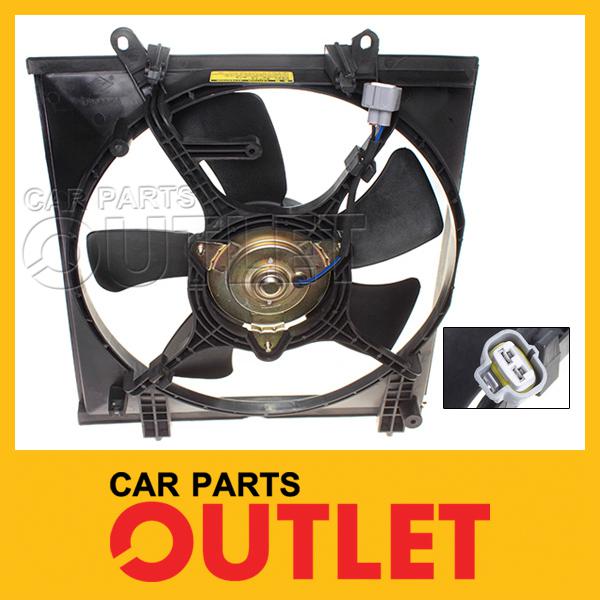 2002 mitsubishi lancer oz rally radiator cooling fan motor blade plastic shroud